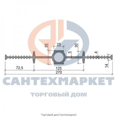 Гидрошпонка Аквастоп ДВ 270/25 ПВХ